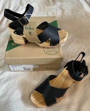 sabots Kickers cuir et bois