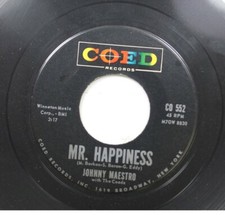 50'S & 60'S 45 Johnny Maestro - Mr.Happiness / Test Of Love Sur Coed Records