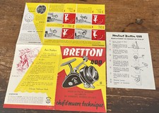 Antique Brochure N225 Fishing Bretton 400 Reel