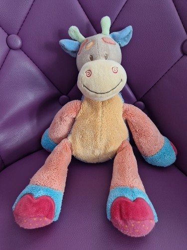 Doudou girafe nattou orange - girafe,