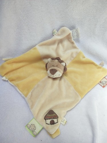 Doudou lion platbaboum jaune - lion,