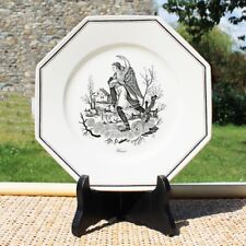 Assiette vintage Villeroy & Boch Les 4 saisons / hiver / Henri Mouzin