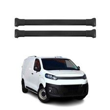 Barres de toit transversales pour Citroen Jumpy 2016-2025 Aluminium Noir