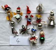 Anciennes Décorations Noël. Personnages Chenille Cure-pipe.  Vintage.fêtes