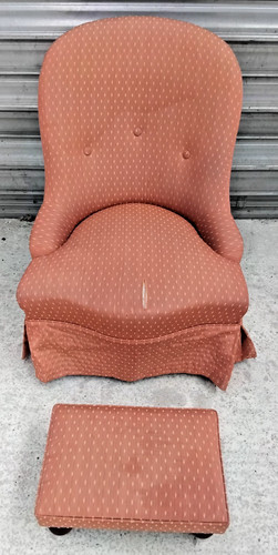 Ancien fauteuil crapaud avec - ancien,