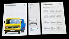 VW LT commercial vehicle brochure brochure plus price list plus equipment 1986 2