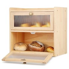 Boîte à pain en bois pour
