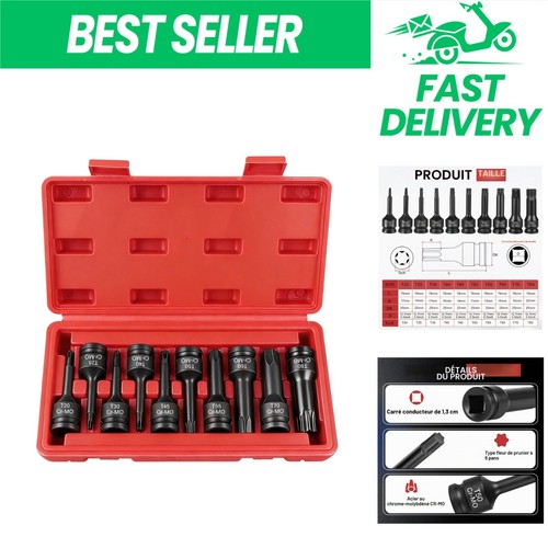 Coffret douilles torx male - coffret, 10