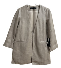Zara Blazer En Lin 100% Avec