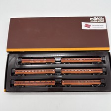 Marklin Mini-Club Z-Scale Custom Milwaukee Road Passenger Car Set Of 6  With Box