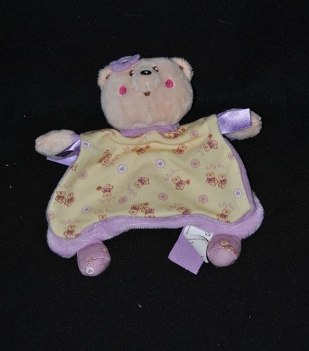 Peluche doudou ours plat bieco - ours,