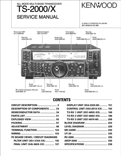Kenwood 2000 user service - kenwood, ts-2000