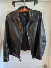 SCHOTT NYC PERFECTO 576 WILDCAT WAXY COWHIDE LEATHER JACKET BLACK SZ L