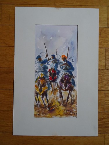 Aquarelle orientaliste rachid - orientaliste,