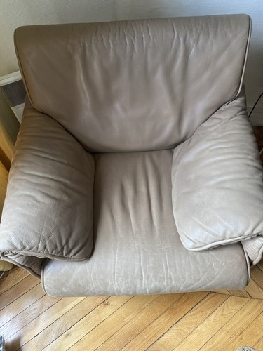 Fauteuil cuir - cuir,