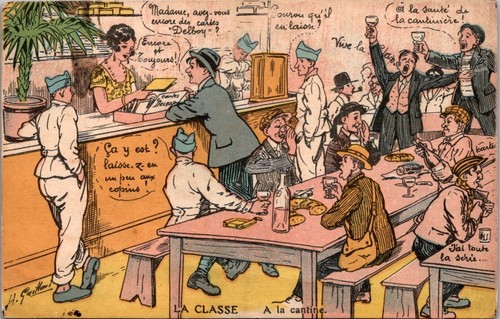 79733 cpa militaire - militaire, humour