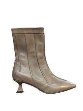 La Vitrine Pisa Botte Basse Femme Cuir Fango Zip Latérale Talon 5 CM