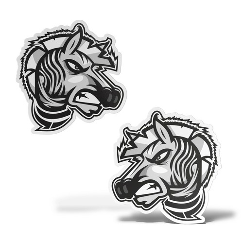 Autocollants zebra - x2,