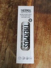 Gourde Isotherme Isolante blanche 1 L  - marque THERMOS  - en métal  - NEUF