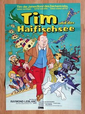 TINTIN - LAKE OF SHARKS - rare German 1-sheet poster 1977 HERGE comic classic