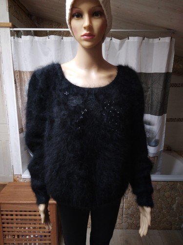 Magnifique pull angora noir - ,