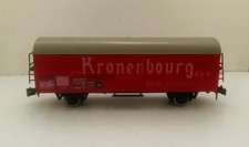 LIMA - Éch. 0/O - WAGON COUVERT A ESSIEUX Bière "KRONENBOURG"