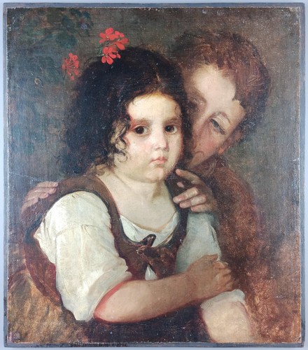 Ancien tableau portrait - tableau, "portrait