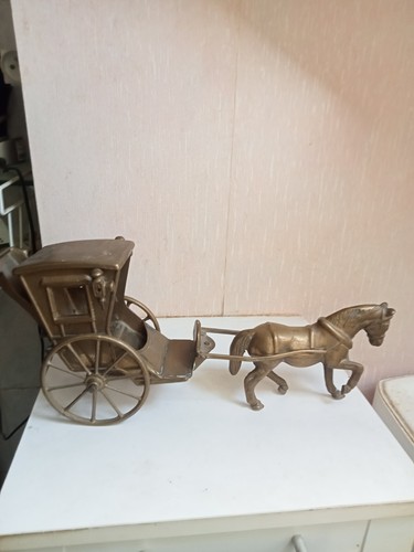 Cheval charette bronze - cheval, en
