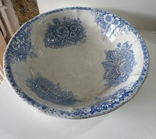 ONNAING service FLORA Grande cuvette de Toilette terre de Fer fleur Bleu Patine