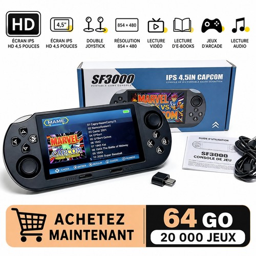 Console portable rétro sf3000 - console,