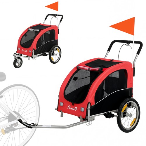 Remorque vélo chien 1 - remorque, 2-en-1
