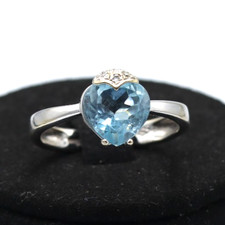 Bague En Or Blanc 18K Avec