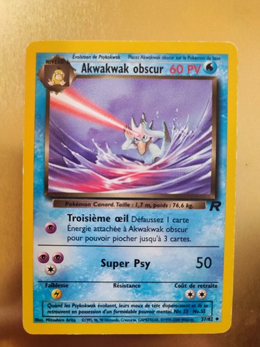 Carte pokemon akwakwak obscur - akwakwak,