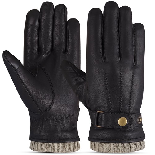 Gants hiver cuir - d'hiver, en