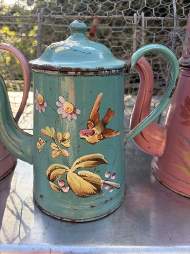 Ancienne cafetière émaillée - cafetière,
