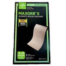 Medline MAXORB II Alginate Wound Dressing 5-PACK 4x8 inch