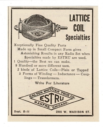 1924 estru lattice - coil, radio