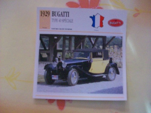 Carte fiche bugatti - bugatti, 40