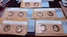 Franklin Mint History of the United States Bronze Medal Lot 10 Pcs 1960s w/Cards