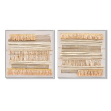 Toile Home ESPRIT Beige Naturel Boho 82 x 4,5 x 82 cm [2 Unités]