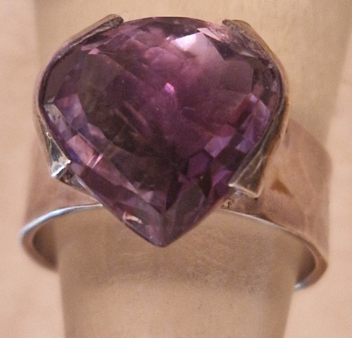 Bague jonc amethyste - jonc,