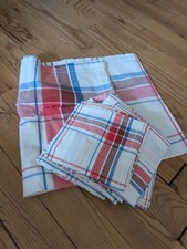 Antique Country Table Set, Picnic, 1 Tablecloth and 12 Towels.