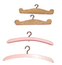 POUPÉE ANCIENNE : LOT DE CINTRES ANCIENS MINIATURES EN BOIS 