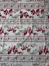 Vintage 1900s French Fabric Panel Cotton Floral Pattern Floral Pattern Antique Textile