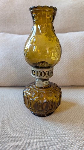 Lampe huile ancienne verre - à,