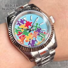 BLIGER 36MM NH35A Multicolor Automatic Mens Watch Jubilee Bracelet New Montres