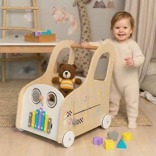 Chariot bois avec tableau - en,