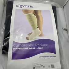 Sigvaris Black Medically Complex Edema Compreflex Reduce Below Knee Reg Range 1