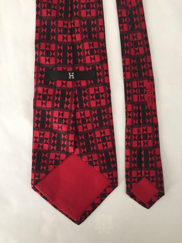 Cravate hermes rouge noir - cravate,
