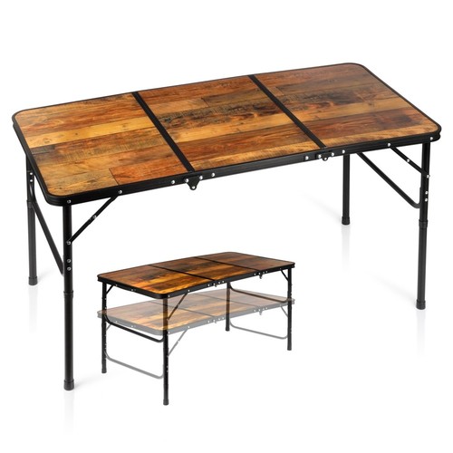 Table camping réglable - table,